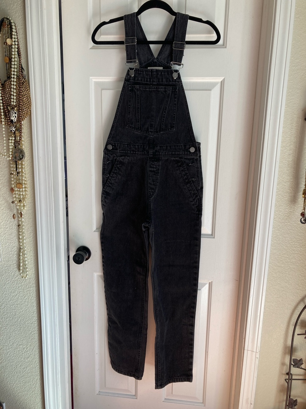 ASOS Black Denim Women's Overalls with Adjustable Straps